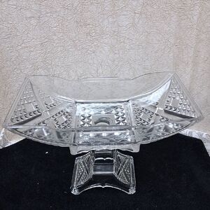 ANTIQUE EAPG 1880s Adams & Co Ashman Crossroads Pattern Compote